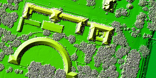 3D-Darstellung des Koblenzer Schloss als Schummerung
